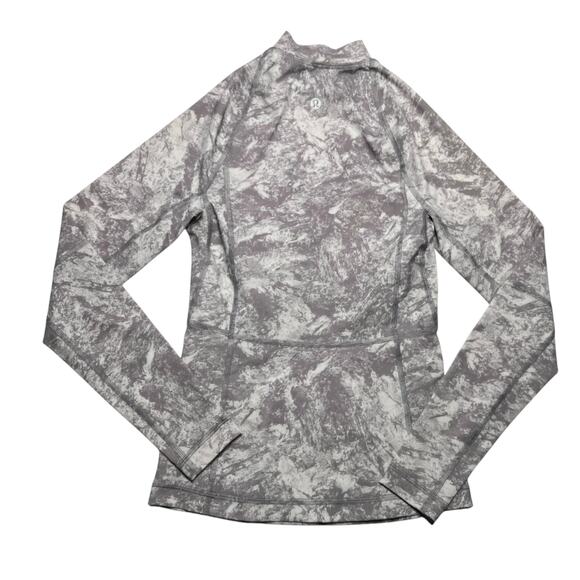 Lululemon Beach Break Rashguard Washed Marble Alpine White Silverscreen Size 4 - Picture 2 of 3